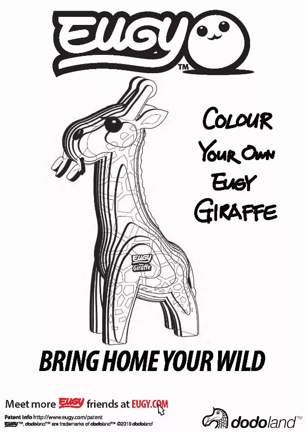 Colouring Sheet Eugy Giraffe